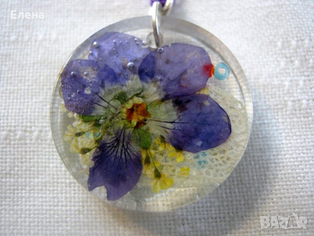 Бижута с естествени цветя 3, снимка 12 - Бижутерийни комплекти - 28633110