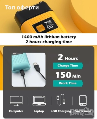 Безжична самобръсначка VGR 357, снимка 4 - Друга електроника - 52671072