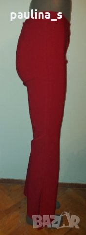 Два броя / Винтидж / Панталон с широки крачоли "Zara" basic / Червен(с блуза) и Антрацит, снимка 11 - Панталони - 32588451