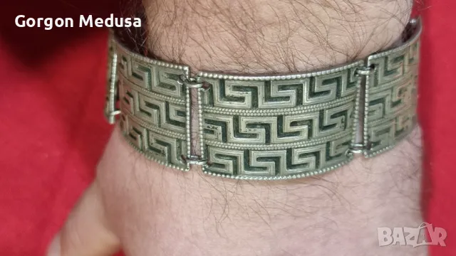 Vintage масивна сребърна гривна 835 проба 