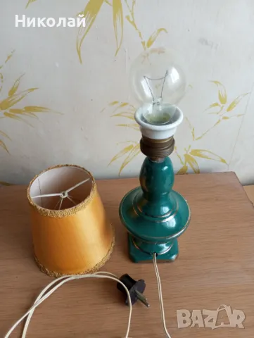 Старинна нощна , настолна порцеланова лампа, снимка 3 - Антикварни и старинни предмети - 49708131