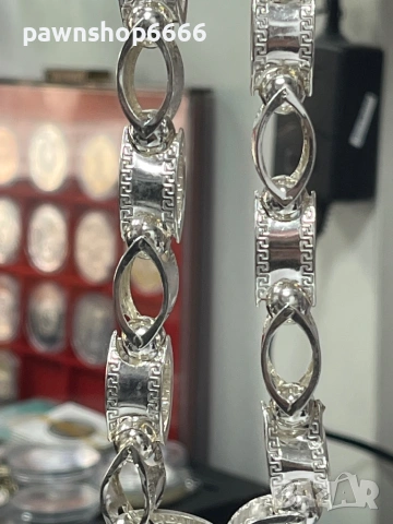 Сребърен ланец проба 925 тегло 57.93 грама , снимка 10 - Колиета, медальони, синджири - 53188114