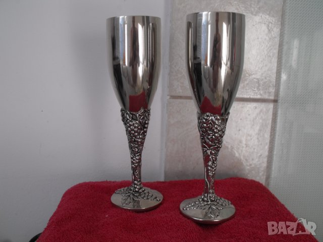 Посребрени чаши за вино, снимка 4 - Други ценни предмети - 37402405