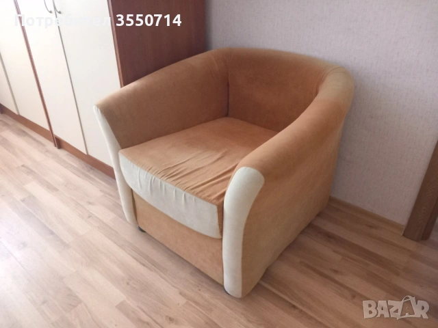 Разтегателен кръгъл диван с 2 фотьоила, снимка 8 - Дивани и мека мебел - 53583465