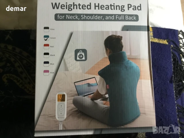 Comfytemp претеглена нагревателна подложка за облекчаване на болки в гърба 56x84 см, 1 кг, синя, снимка 8 - Други стоки за дома - 50765777