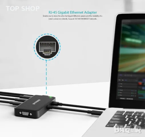 Мултифункционален USB-C хъб 7 в 1, снимка 5 - Друга електроника - 48747680