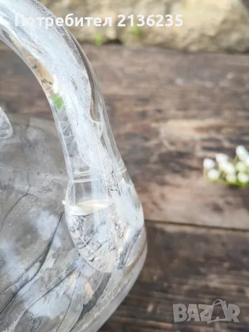 Мраморно стъкло – кана Peill Germany и ваза Herner Glas, снимка 12 - Антикварни и старинни предмети - 50186381