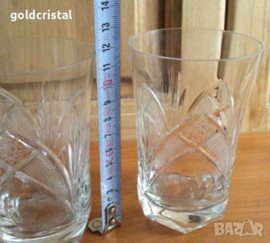 Кристални чаши Зорница , снимка 6 - Антикварни и старинни предмети - 43700989