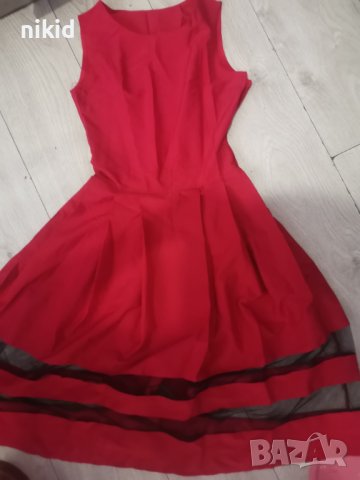 Дълга червена дамска рокля празнична официална, снимка 3 - Рокли - 37713814