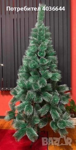 Коледна елха с бели заскрежени връхчета., снимка 7 - Декорация за дома - 52469809
