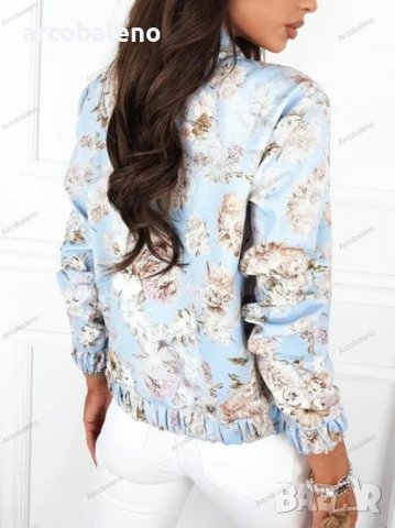 Дамско преходно яке с дълъг ръкав с цип, малко яке, 5цвята , снимка 4 - Якета - 39989410