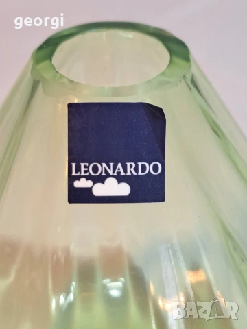 стъклена ваза Leonardo цветно зелено стъкло 32/4, снимка 3 - Вази - 53210332