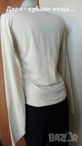 Блуза в светло бежово, от качествено трико🍀❤M/L,L❤🍀арт.4027, снимка 2 - Блузи с дълъг ръкав и пуловери - 36446954