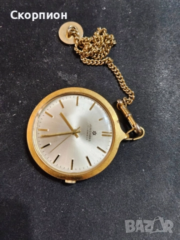 Джобен часовник -  JUNGHANS с позлата - ГЕРМАНИЯ - ПРОМОЦИЯ, снимка 7 - Джобни - 46654362