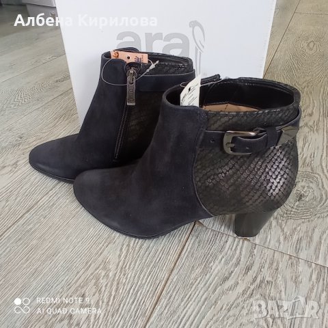 Естествени немски на Ара, сини 36 н., снимка 4 - Дамски боти - 35076407