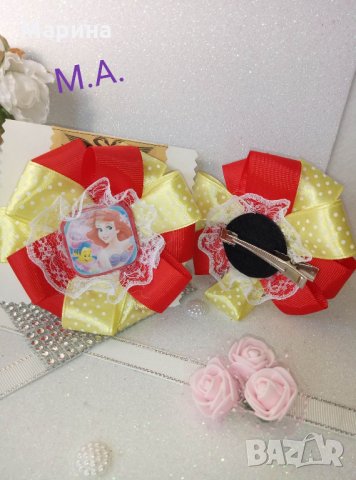 ’Малката русалка Ариел и Флаундър’ чудесни детски аксесоари за коса, снимка 5 - Други - 28940181