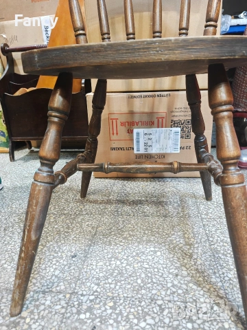 Стар дървен стол , снимка 3 - Антикварни и старинни предмети - 53119557