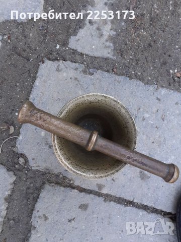 Месингови хаван стар 3 кг., снимка 2 - Декорация за дома - 33365427