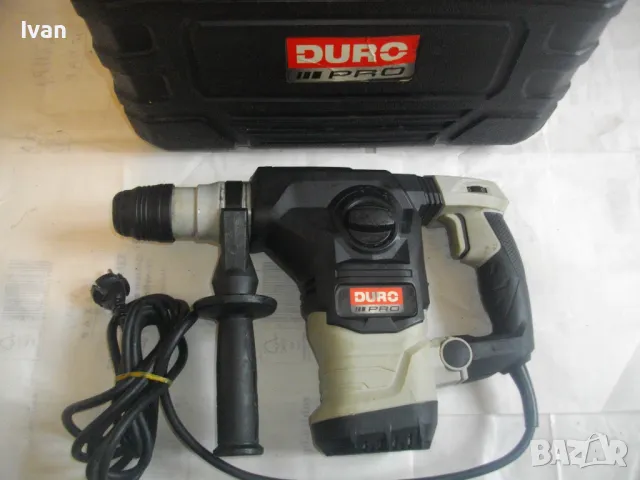 DUROPRO 1500W 5J НЕМСКИ 2018г. ЕЛ. ПЕРФОРАТОР КЪРТАЧ 4 ПОЗИЦИОНЕН СЪС ЗАБЕЛЕЖКА ПО ПАТРОННИК С КУФАР, снимка 12 - Перфоратори - 48268804