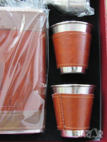 Сет от 4 метални шота и метална фласка от Монголия, снимка 3 - Други ценни предмети - 28196600