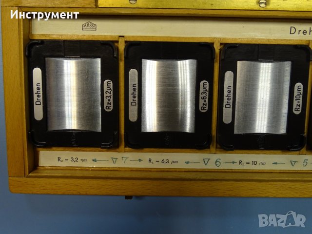 Еталон за грапавост MASSI Drehen Rz-3.2-80 DIN 0-4975, снимка 7 - Куфари с инструменти - 40776630
