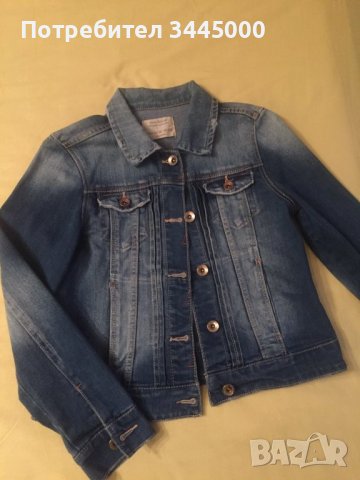 Дънково яке Zara  за момиче 11-12г, снимка 2 - Детски якета и елеци - 38256445