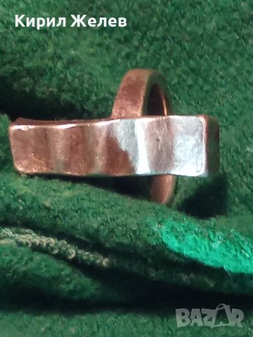 СТАРИНЕН СРЕБЪРЕН АРТ НУВО ПРЪСТЕН ВИСОКА ПРОБА МАСИВНО СРЕБРО РЪЧНА МАЙСТОРСКА ИЗРАБОТКА 26841, снимка 4 - Пръстени - 34884003