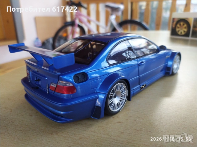 1:18 Метален модел на BMW M3 GTR Street Version Е46 - Minichamps, снимка 2 - Колекции - 53142521