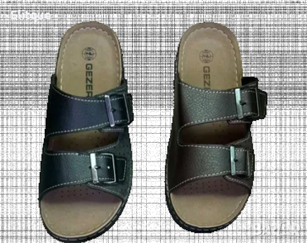 Здрави и издръжливи мъжки кожени чехли с катарама, снимка 6 - Мъжки чехли - 52863979