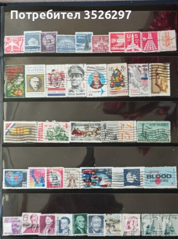 Колекция пощенски марки от САЩ, снимка 2 - Филателия - 52928156