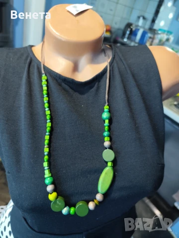 Дървени гердани 🥰, снимка 15 - Колиета, медальони, синджири - 51200718