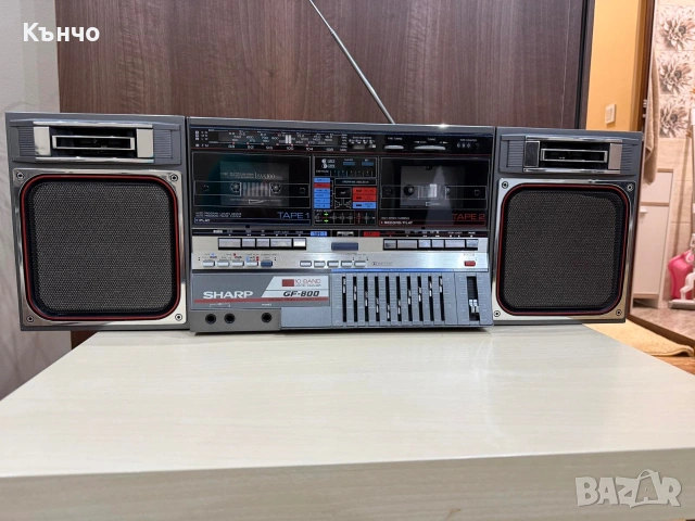 SHARP GF 800 работещ, снимка 3 - Радиокасетофони, транзистори - 53295659