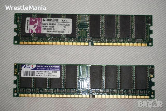 16бр DDR RAM ПАМЕТ Kingston/ADATA/PQI/Nanya/Infineon/VDATA Тествана и Работеща за Настолен Компютър, снимка 5 - RAM памет - 53185509