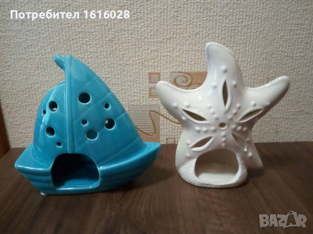 Нови морски порцеланови свешници Лодка и Звезда., снимка 8 - Декорация за дома - 36540962