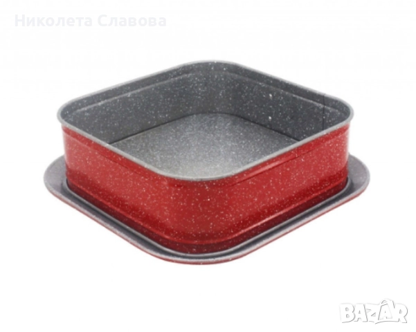 Форма с падащо дъно, 27.5x27.5 см, Мраморно покритие