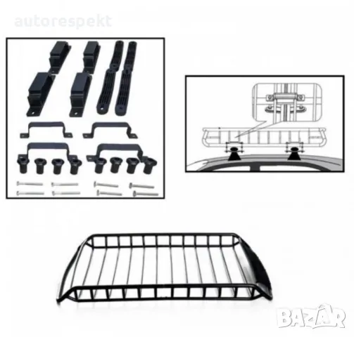 Стоманен багажник за покрив 160х100 см Багажник за таван на Джип, снимка 3 - Аксесоари и консумативи - 49657352