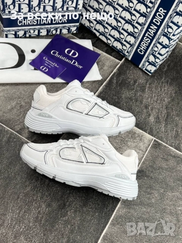Christian Dior Дамски Бели Маратонки👟Дамски Спортни Обувки В Бял Цвята Кристиян Диор Код E1064, снимка 4 - Маратонки - 52206991