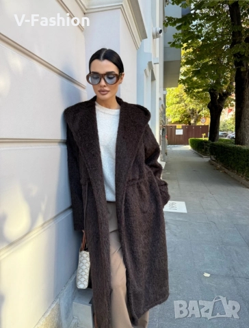 Палто дълго с връзки 