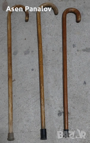 Стар дървен бастун  90см, снимка 3 - Антикварни и старинни предмети - 49613296