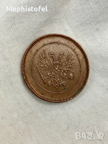 5 пени 1917 г, Финландия / Руска империя - стара медна монета, снимка 3 - Нумизматика и бонистика - 53108232