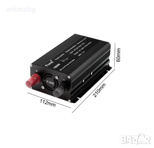 ANIMABG Силов инвертор с чиста синусоида, Foval, 1000W/300W, 220V 230V, 50Hz/60Hz, DC12V/24V към AC, снимка 3 - Друга електроника - 43839950