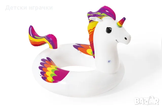 Надуваем пояс Fantasy Unicorn Bestway 119х91см еднорог, за басейн и плаж  , снимка 2 - Надуваеми играчки - 49971035