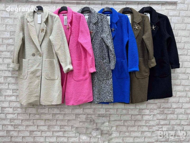 Меки есенни палта от букле , снимка 2 - Палта, манта - 51589963