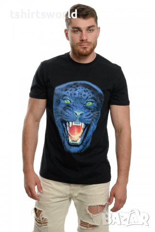 Нова мъжка тениска с дигитален печат Пантера, снимка 3 - Тениски - 37673577
