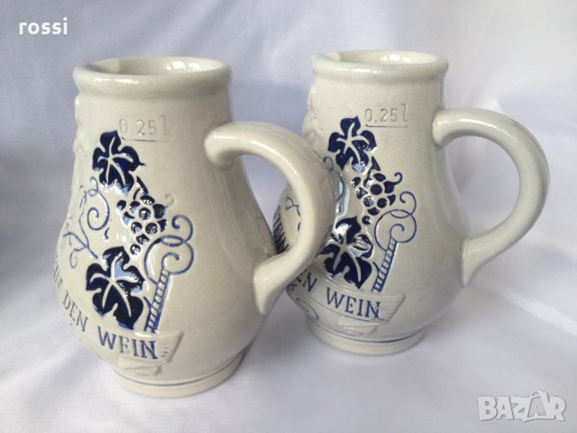 Немски старинни чаши-канички за вино 250 мл. нови кана чаша 