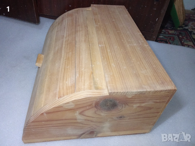 Дървена кутия за хляб , снимка 3 - Кутии за съхранение - 52871500