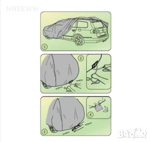 Покривало за Автомобил / Брезент за кола KEGEL L1 за хечбек /комби, снимка 5 - Аксесоари и консумативи - 50707665