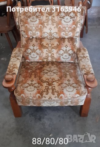 Масивно дървено Кресло,фотьойл , снимка 6 - Дивани и мека мебел - 38028486