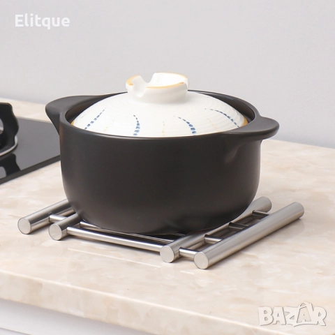 Разтегателна поставка за горещи съдове от ИНОКС, 22X20 см, разтягаща се до 37 см, снимка 6 - Други стоки за дома - 52903329