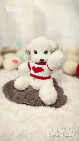 Ръчно плетено кученце, снимка 14 - Плюшени играчки - 50502592